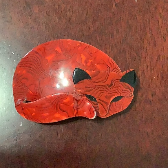 Red Fox Brooch by Lea Stein - Picture 3 of 5